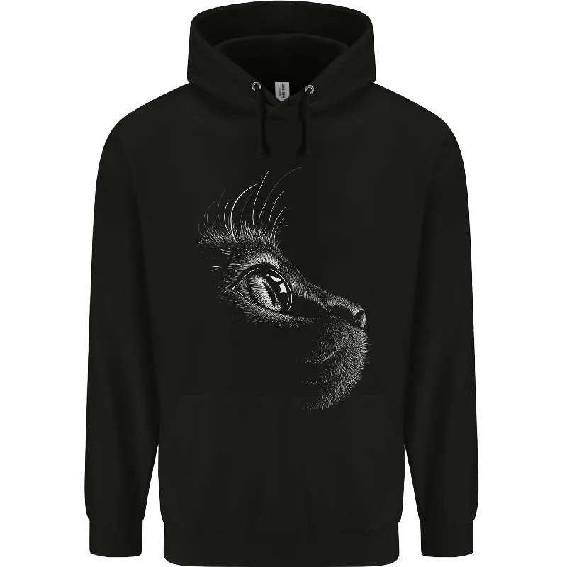 A Cute Cat Face Mens 80% Cotton Hoodie