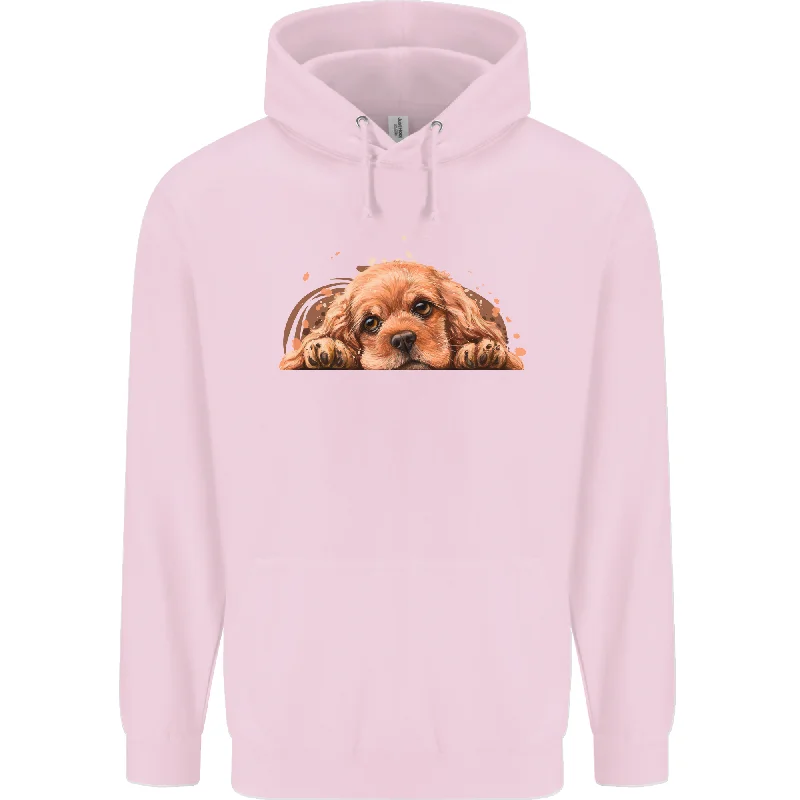 A Cute Cocker Spaniel Dog Mens 80% Cotton Hoodie