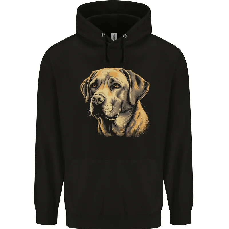 A Cute Labrador Dog Mens 80% Cotton Hoodie