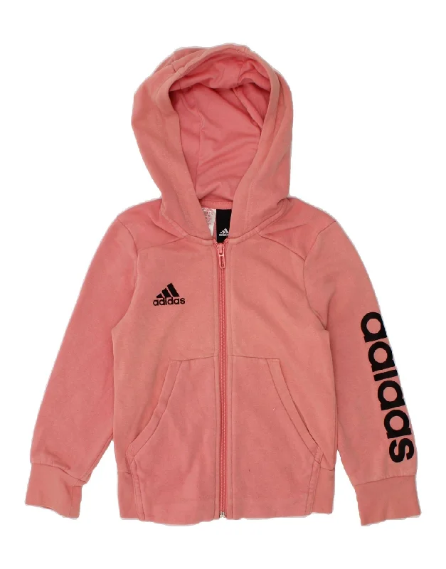 ADIDAS Baby Girls Graphic Zip Hoodie Sweater 18-24 Months Pink Hoodie with Belted Waist Structured Tailored ADIDAS Baby Girls Graphic Zip Hoodie Sweater 18-24 Months Pink Hoodie with Belted Waist Structured Tailored