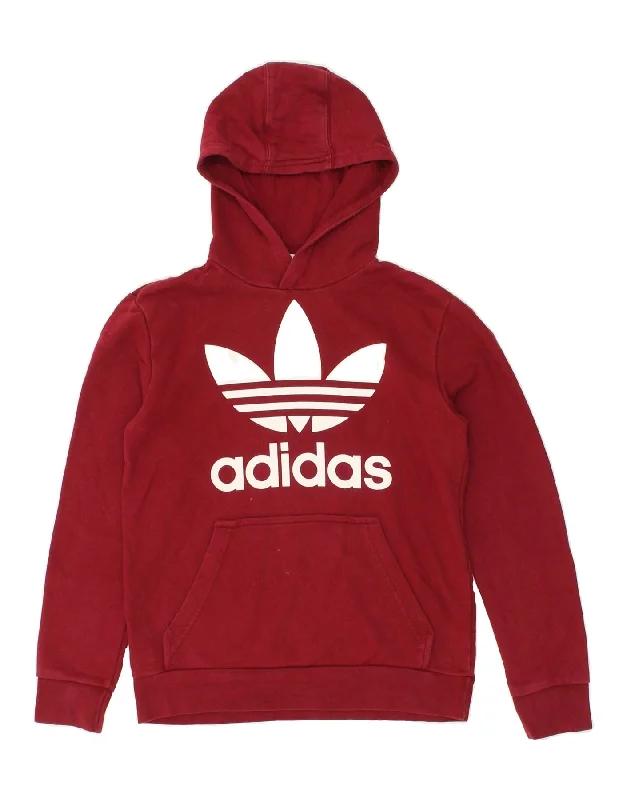 ADIDAS Boys Graphic Hoodie Jumper 12-13 Years Red Cotton Hoodie with Hem Drawcord Adjustable Customizable ADIDAS Boys Graphic Hoodie Jumper 12-13 Years Red Cotton Hoodie with Hem Drawcord Adjustable Customizable