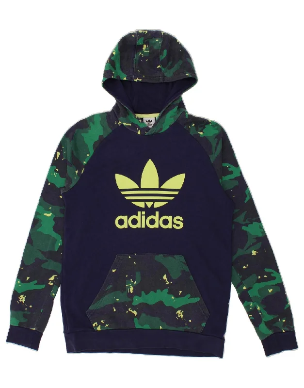 ADIDAS Boys Graphic Hoodie Jumper 15-16 Years Navy Blue Camouflage Cotton Hoodie with Reflective Safety Nightwear ADIDAS Boys Graphic Hoodie Jumper 15-16 Years Navy Blue Camouflage Cotton Hoodie with Reflective Safety Nightwear