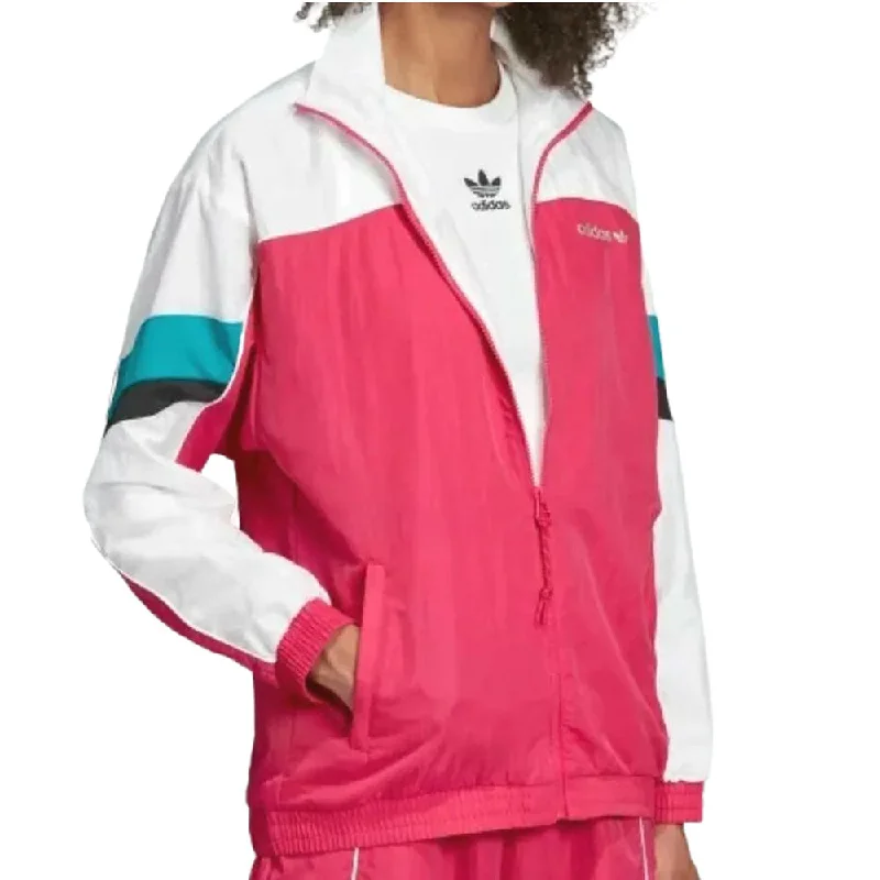 Adidas Originals Women's Track Jacket Real Magenta Ribbed Jacket Pleated Jacket Ruffled Jacket Adidas Originals Women's Track Jacket Real Magenta Ribbed Jacket Pleated Jacket Ruffled Jacket