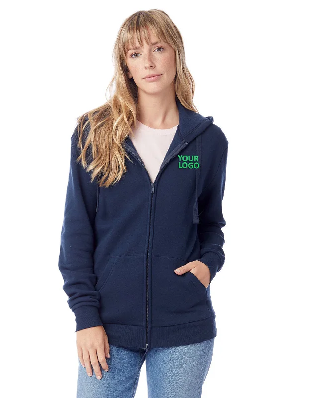 Alternative Unisex Eco-Cozy Fleece Zip Hoodie, Midnight Navy