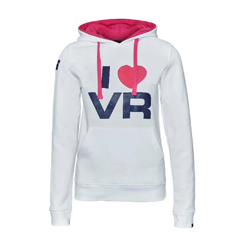 SWEATSHIRT ladies Hoody Bike MotoGP I Love Valentino Rossi NEW! Hoodie White Hoodie with Hem Ribbing Snug Secure SWEATSHIRT ladies Hoody Bike MotoGP I Love Valentino Rossi NEW! Hoodie White Hoodie with Hem Ribbing Snug Secure