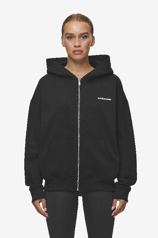 Clarita Oversized Sweat Jacket Black White Gum