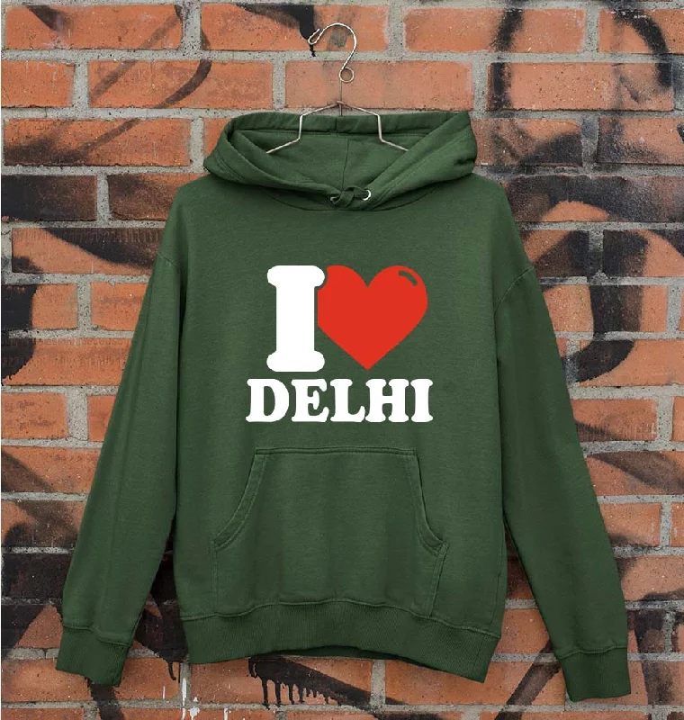 I Love Delhi Unisex Hoodie for Men/Women