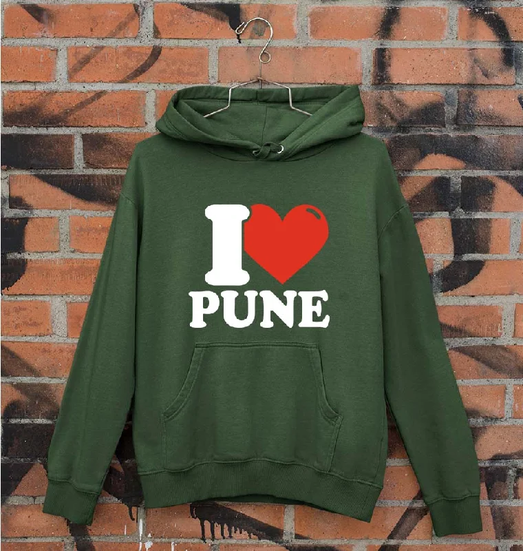 I Love Pune Unisex Hoodie for Men/Women