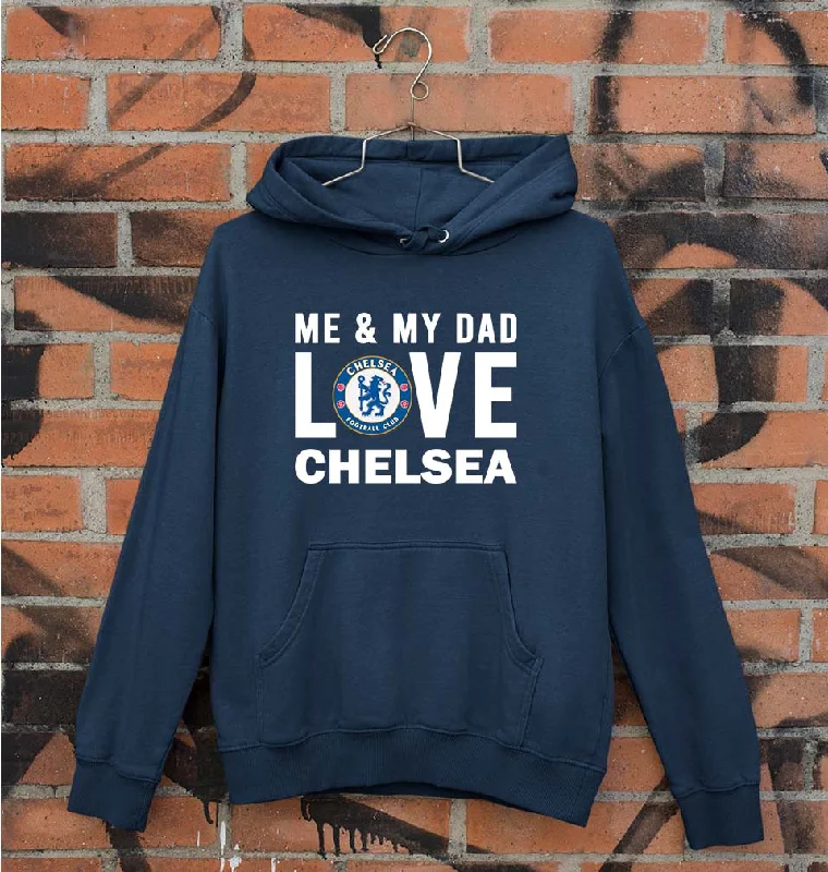Love Chelsea Unisex Hoodie for Men/Women Hoodie with Mock Neck Collared Structured