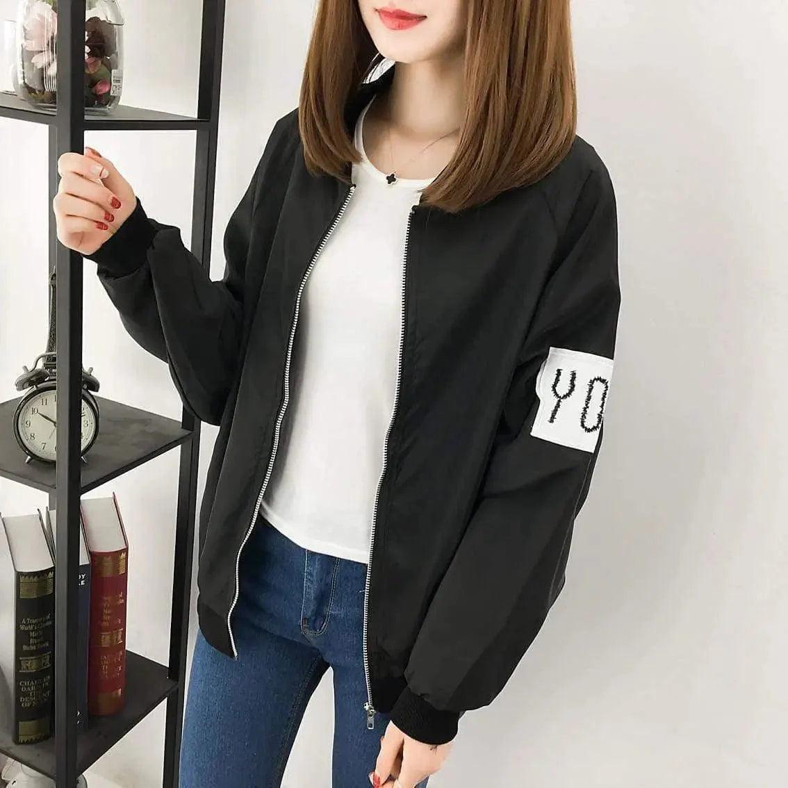 Printed jacket female jacket baseball uniform loose bf shirt Herringbone Jacket Checkered Jacket Solid Jacket Printed jacket female jacket baseball uniform loose bf shirt Herringbone Jacket Checkered Jacket Solid Jacket