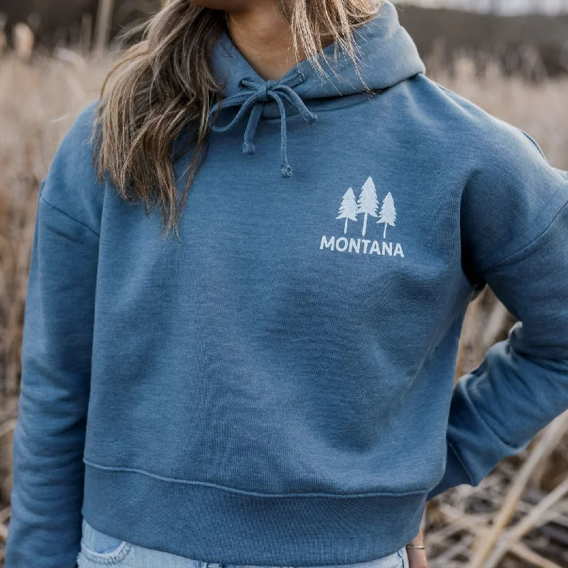 Montana Three Tree Hoodie - Flint Blue - Ladies