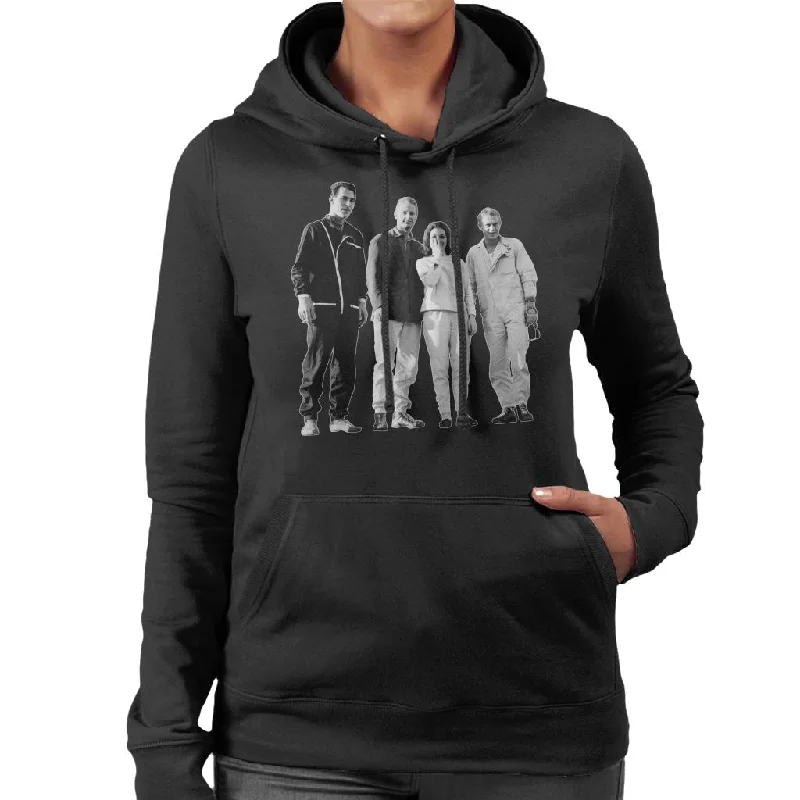 Motorsport Images 1961 International Trophy Meeting Women's Hooded Sweatshirt Hoodie with Hem Contrast Bold Stylish Motorsport Images 1961 International Trophy Meeting Women's Hooded Sweatshirt Hoodie with Hem Contrast Bold Stylish
