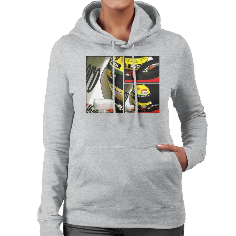 Motorsport Images Ayrton Senna McLaren Circuito Estoril Frame Art Women's Hooded Sweatshirt