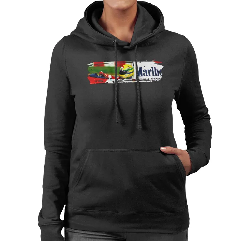 Motorsport Images Ayrton Senna McLaren MP46 At Hungarian GP Women's Hooded Sweatshirt