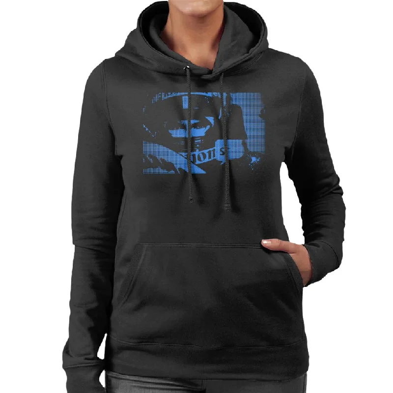 Motorsport Images Damon Hill Helmet Pop Art Women's Hooded Sweatshirt