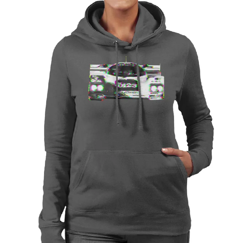 Motorsport Images Hurley Haywood 962 Daytona Glitch Effect Women's Hooded Sweatshirt