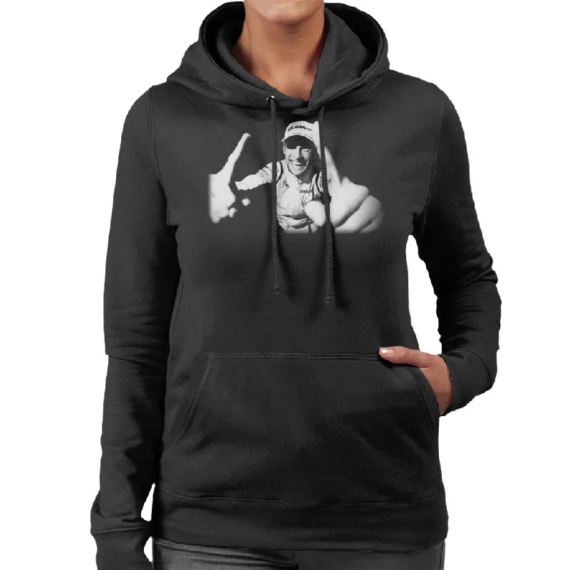 Motorsport Images Jenson Button Interlagos Brazil 2009 Women's Hooded Sweatshirt Hoodie with Elastic Waist Stretchable Comfortable Motorsport Images Jenson Button Interlagos Brazil 2009 Women's Hooded Sweatshirt Hoodie with Elastic Waist Stretchable Comfortable
