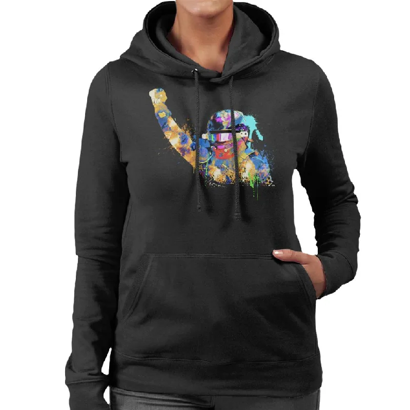 Motorsport Images Lewis Hamilton Celebrates Victory Colourful Splatter Women's Hooded Sweatshirt Hoodie with Half-Zip Sporty Casual Motorsport Images Lewis Hamilton Celebrates Victory Colourful Splatter Women's Hooded Sweatshirt Hoodie with Half-Zip Sporty Casual