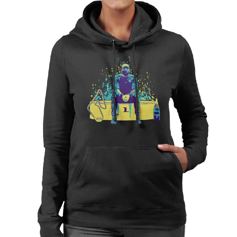 Motorsport Images Lewis Hamilton Sitting On Podium Women's Hooded Sweatshirt Hoodie with Hidden Zipper Minimalist Clean Motorsport Images Lewis Hamilton Sitting On Podium Women's Hooded Sweatshirt Hoodie with Hidden Zipper Minimalist Clean