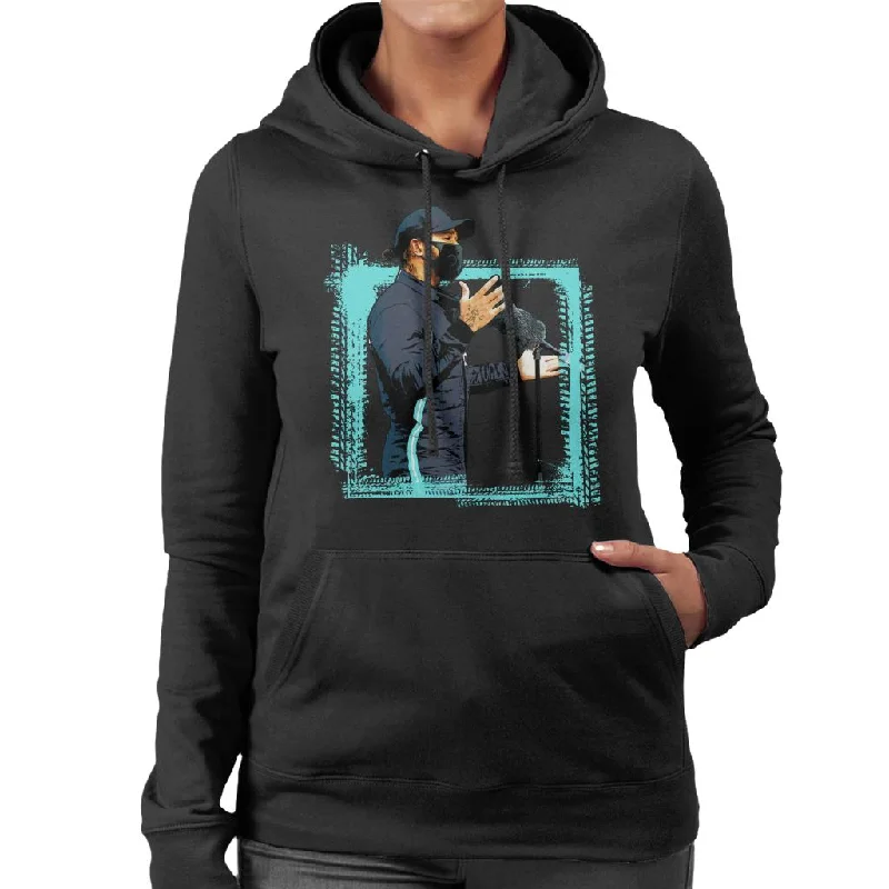 Motorsport Images Lewis Hamilton Talking To The Media Women's Hooded Sweatshirt Hoodie with Ribbed Neckline Snug Warm Motorsport Images Lewis Hamilton Talking To The Media Women's Hooded Sweatshirt Hoodie with Ribbed Neckline Snug Warm