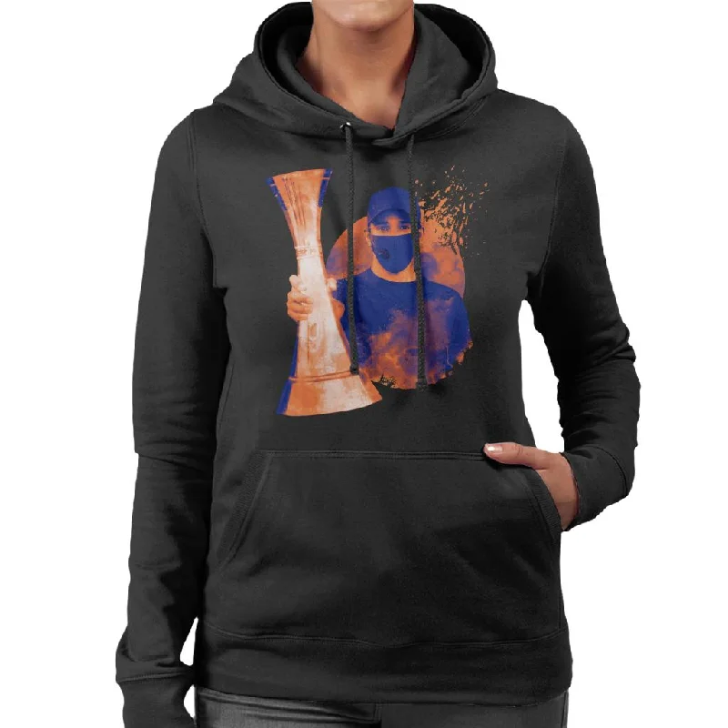 Motorsport Images Lewis Hamilton With His Trophy Women's Hooded Sweatshirt Hoodie with Frayed Bohemian Relaxed Motorsport Images Lewis Hamilton With His Trophy Women's Hooded Sweatshirt Hoodie with Frayed Bohemian Relaxed