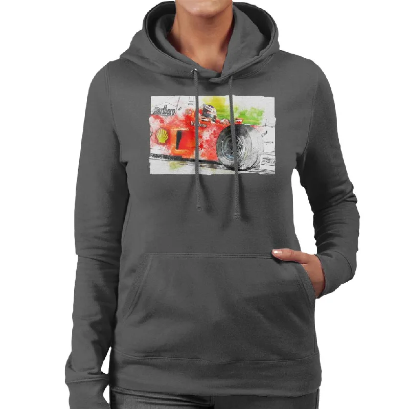Motorsport Images Michael Schumacher Barcelona Spanish GP Women's Hooded Sweatshirt Hoodie Sweatshirt Pullover Motorsport Images Michael Schumacher Barcelona Spanish GP Women's Hooded Sweatshirt Hoodie Sweatshirt Pullover