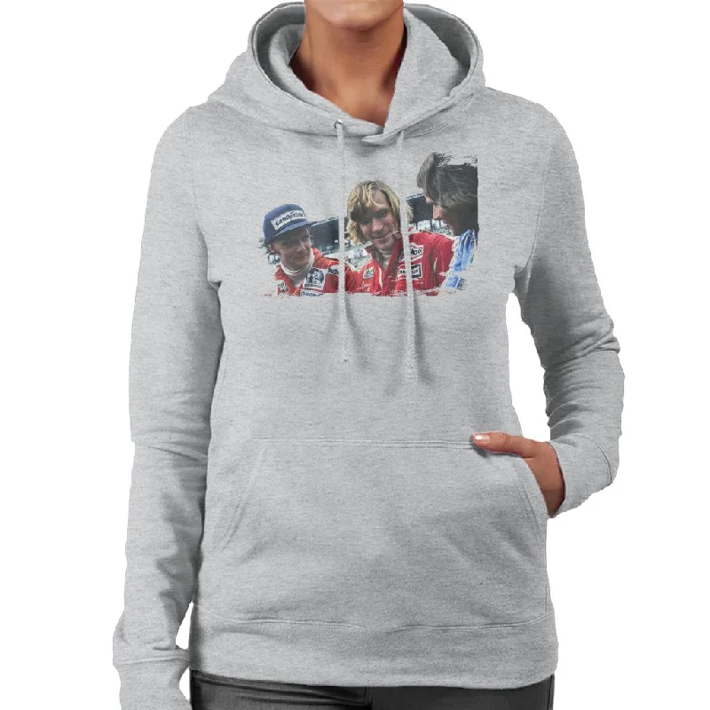 Motorsport Images Niki Lauda James Hunt & Barry Sheene Women's Hooded Sweatshirt