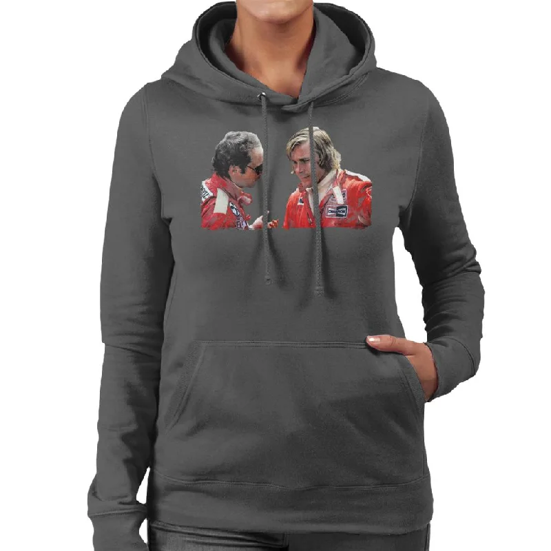 Motorsport Images Niki Lauda & James Hunt Monaco GP 1976 Women's Hooded Sweatshirt