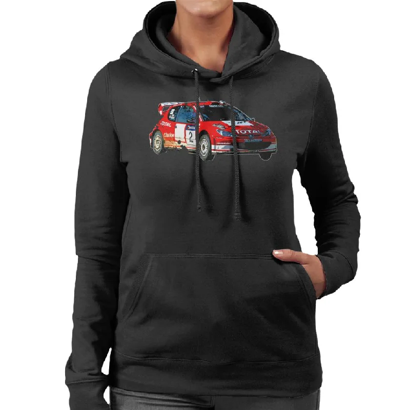 Motorsport Images Peugeot 206 WRC Women's Hooded Sweatshirt