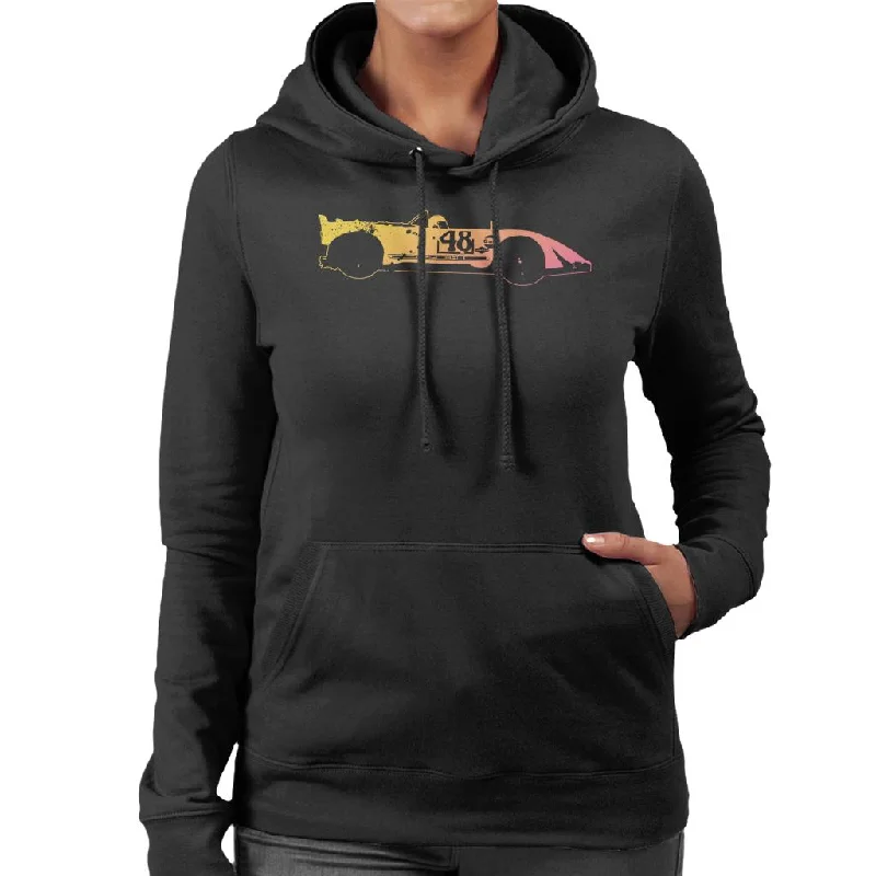 Motorsport Images Porsche 907 22 1st Position Women's Hooded Sweatshirt Hoodie with Hem Patch Decorative Personalized Motorsport Images Porsche 907 22 1st Position Women's Hooded Sweatshirt Hoodie with Hem Patch Decorative Personalized