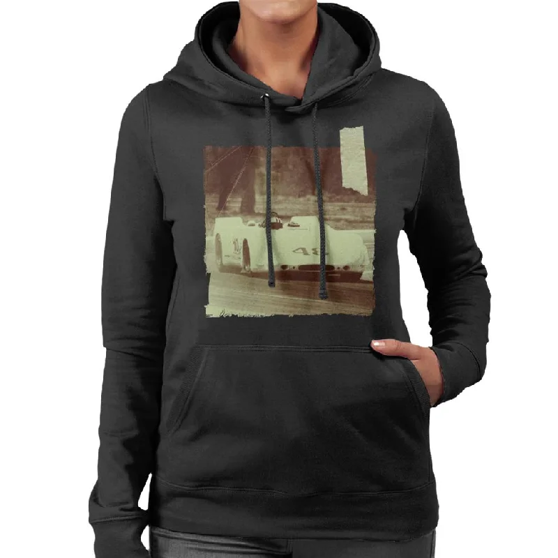 Motorsport Images Porsche 908 2nd Position Women's Hooded Sweatshirt Hoodie with Hem Fringe Bohemian Relaxed Motorsport Images Porsche 908 2nd Position Women's Hooded Sweatshirt Hoodie with Hem Fringe Bohemian Relaxed