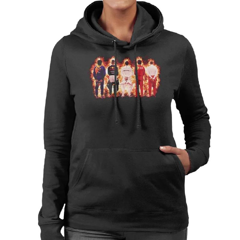 Motorsport Images Sainz Jr Verstappen Hamilton Leclerc & Vettel Women's Hooded Sweatshirt Hoodie with Longline Fit Extended Stylish Motorsport Images Sainz Jr Verstappen Hamilton Leclerc & Vettel Women's Hooded Sweatshirt Hoodie with Longline Fit Extended Stylish