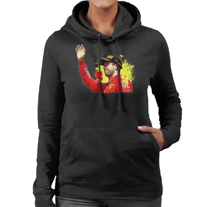 Motorsport Images Sebastian Vettel Podium Celebration Canadian GP Women's Hooded Sweatshirt Hoodie Crop Top Short Trendy Motorsport Images Sebastian Vettel Podium Celebration Canadian GP Women's Hooded Sweatshirt Hoodie Crop Top Short Trendy
