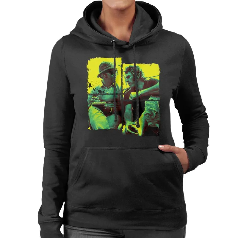 Motorsport Images Steve McQueen Broken Foot Women's Hooded Sweatshirt Hoodie with Oversized Fit Loose Comfortable Motorsport Images Steve McQueen Broken Foot Women's Hooded Sweatshirt Hoodie with Oversized Fit Loose Comfortable