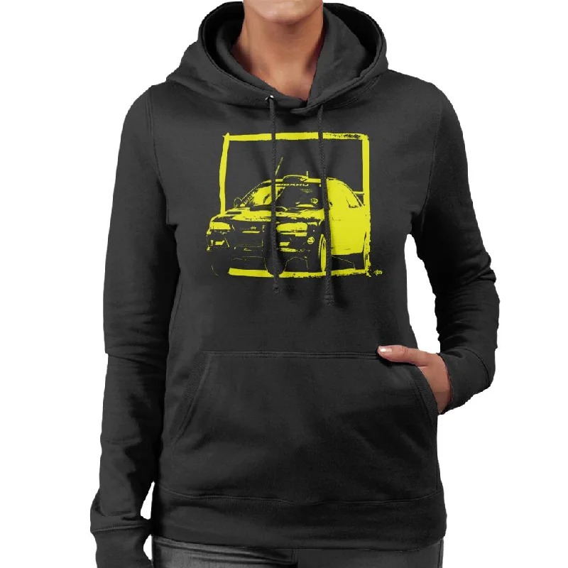 Motorsport Images Subaru Impreza WRC Yellow Women's Hooded Sweatshirt