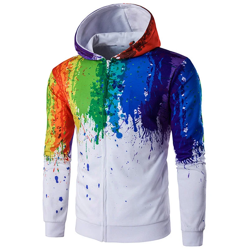 Multi-Colour Paint Variation Hoodie Hoodie with Earth Tones Natural Calm
