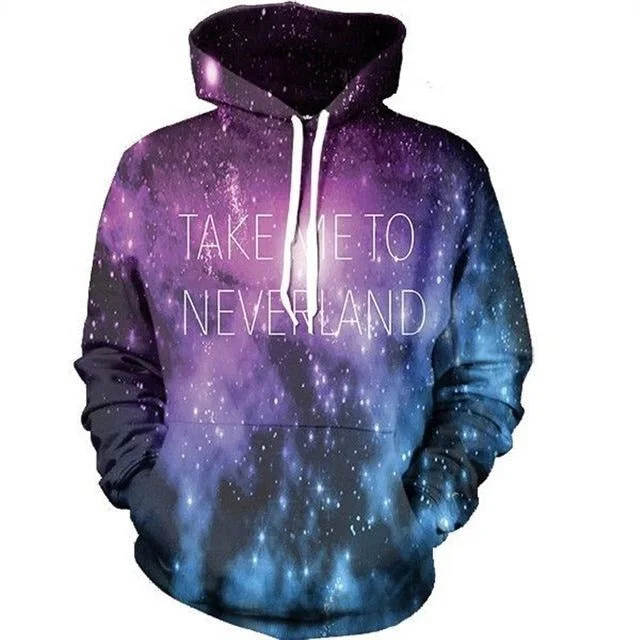 Neverland Galaxy Hoodie Hoodie with Relaxed Fit Easy Casual