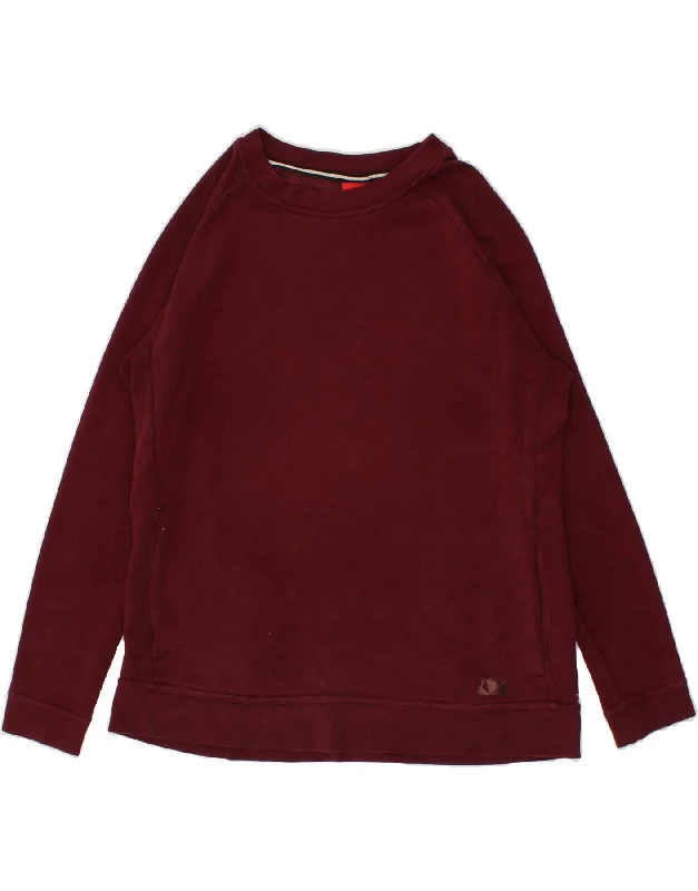 NIKE Mens Sweatshirt Jumper Medium Burgundy Cotton Hoodie with Hem Frayed Vintage Worn NIKE Mens Sweatshirt Jumper Medium Burgundy Cotton Hoodie with Hem Frayed Vintage Worn