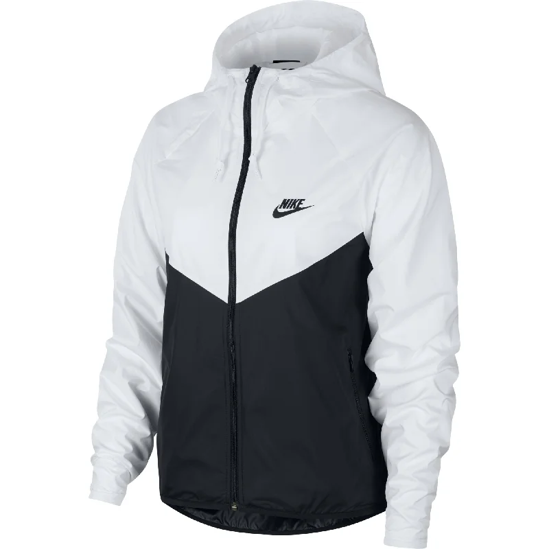 Nike Sportswear Windrunner Full Zip Hooded Women's Jacket White-Black Satin Jacket Silk Jacket Chiffon Jacket Nike Sportswear Windrunner Full Zip Hooded Women's Jacket White-Black Satin Jacket Silk Jacket Chiffon Jacket