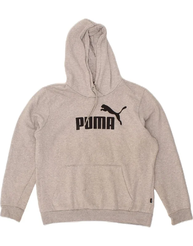 PUMA Womens Graphic Hoodie Jumper UK 16 Large Grey Cotton Hoodie with V-Neck Classic Versatile PUMA Womens Graphic Hoodie Jumper UK 16 Large Grey Cotton Hoodie with V-Neck Classic Versatile