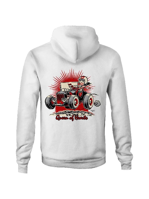 Queen of Hearts - Fleecy Womens Hoodie Hoodie with Raglan Sleeves Sporty Comfortable Queen of Hearts - Fleecy Womens Hoodie Hoodie with Raglan Sleeves Sporty Comfortable