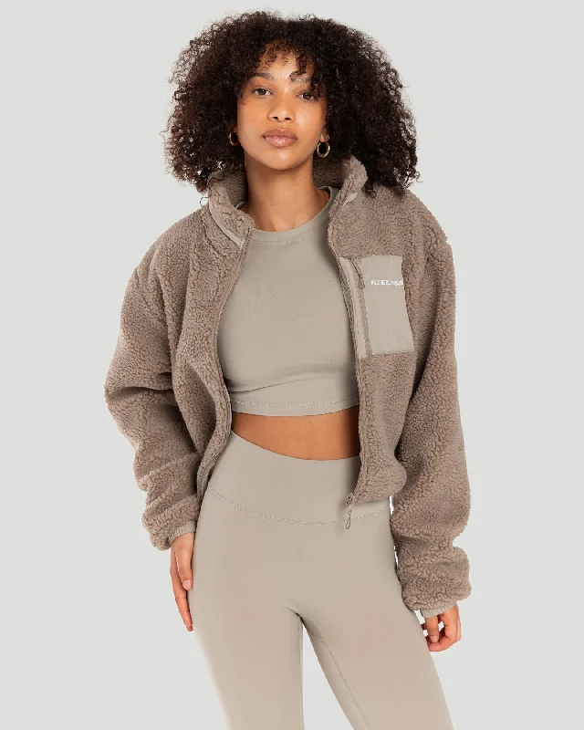 Registered Teddy Cropped Jacket - Vintage Khaki Toggled Jacket Drawstring Jacket Belted Jacket Registered Teddy Cropped Jacket - Vintage Khaki Toggled Jacket Drawstring Jacket Belted Jacket
