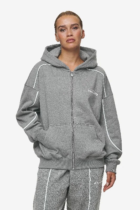 Silvi Oversized Sweat Jacket Deep Grey Melange