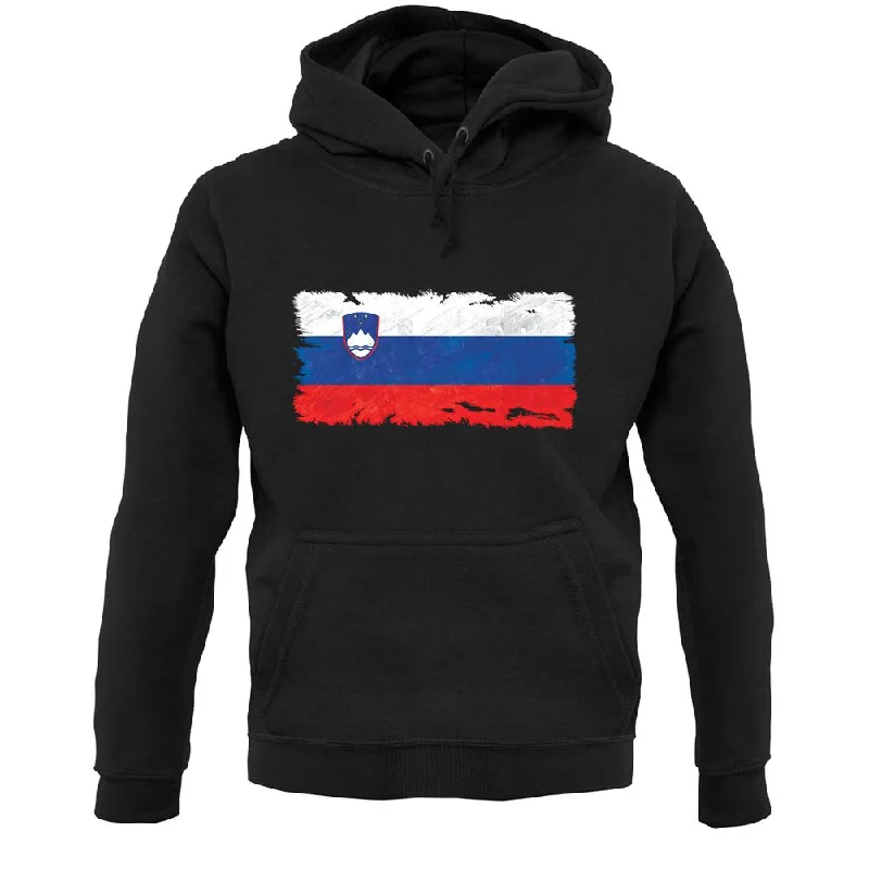 Slovenia Grunge Style Flag Unisex Hoodie