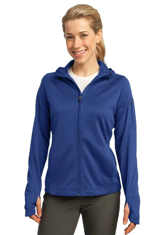 Sport-Tek L248 Ladies Tech Fleece Full-Zip Hooded Jacket - True Royal Cardigan Sweater Pullover