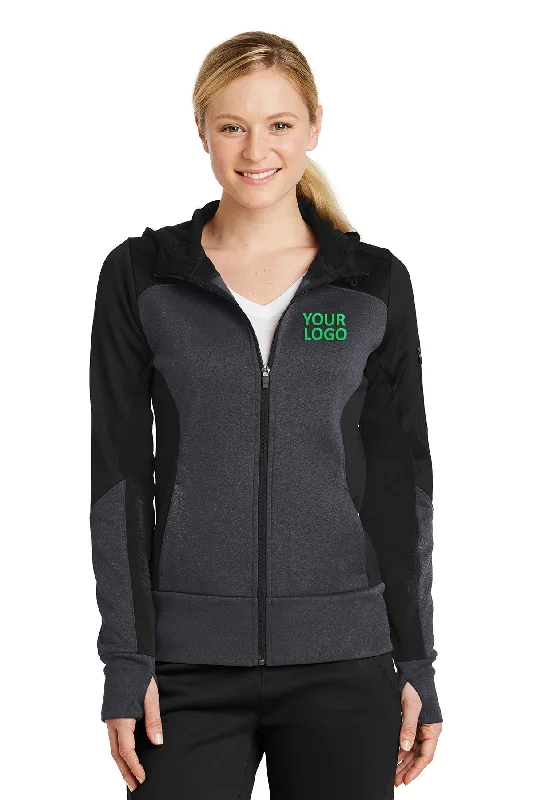 Sport-Tek Ladies Tech Fleece Colorblock Customized Full-Zip Hooded Jackets, Black/ Graphite Heather/ Black Snapped Jacket Toggled Jacket Drawstring Jacket Sport-Tek Ladies Tech Fleece Colorblock Customized Full-Zip Hooded Jackets, Black/ Graphite Heather/ Black Snapped Jacket Toggled Jacket Drawstring Jacket