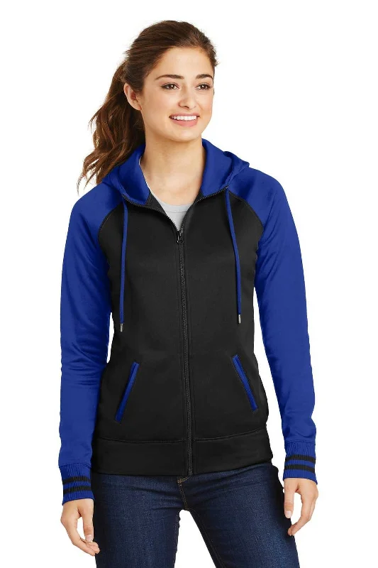 Sport-Tek LST236 Ladies Sport-Wick Varsity Fleece Full-Zip Hooded Jacket - Black True Royal Faux Fur Jacket Real Fur Jacket Shearling Jacket Sport-Tek LST236 Ladies Sport-Wick Varsity Fleece Full-Zip Hooded Jacket - Black True Royal Faux Fur Jacket Real Fur Jacket Shearling Jacket