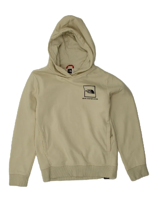 THE NORTH FACE Boys Graphic Hoodie Jumper 10-11 Years Medium Off White Hoodie with Metallic Shiny Futuristic THE NORTH FACE Boys Graphic Hoodie Jumper 10-11 Years Medium Off White Hoodie with Metallic Shiny Futuristic
