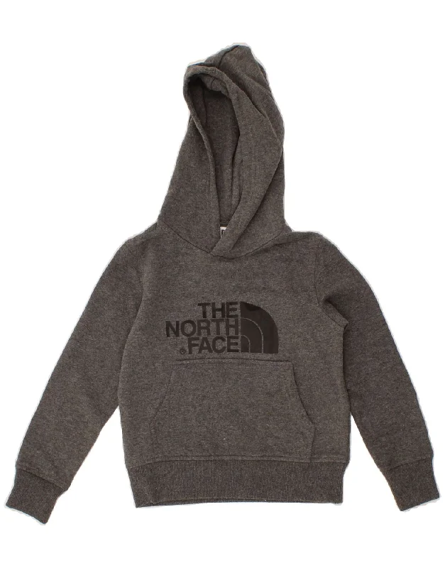 THE NORTH FACE Boys Graphic Hoodie Jumper 5-6 Years XS Grey Cotton Hoodie with Button Placket Classic Preppy THE NORTH FACE Boys Graphic Hoodie Jumper 5-6 Years XS Grey Cotton Hoodie with Button Placket Classic Preppy
