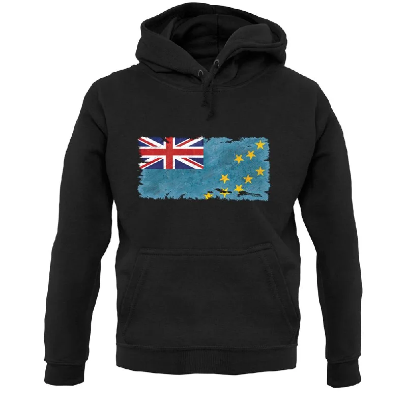 Tuvalu Grunge Style Flag Unisex Hoodie